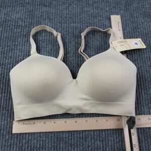 Truekind Bra Womens S Beige Longline Wireless Molded Seamless Microfiber NWT